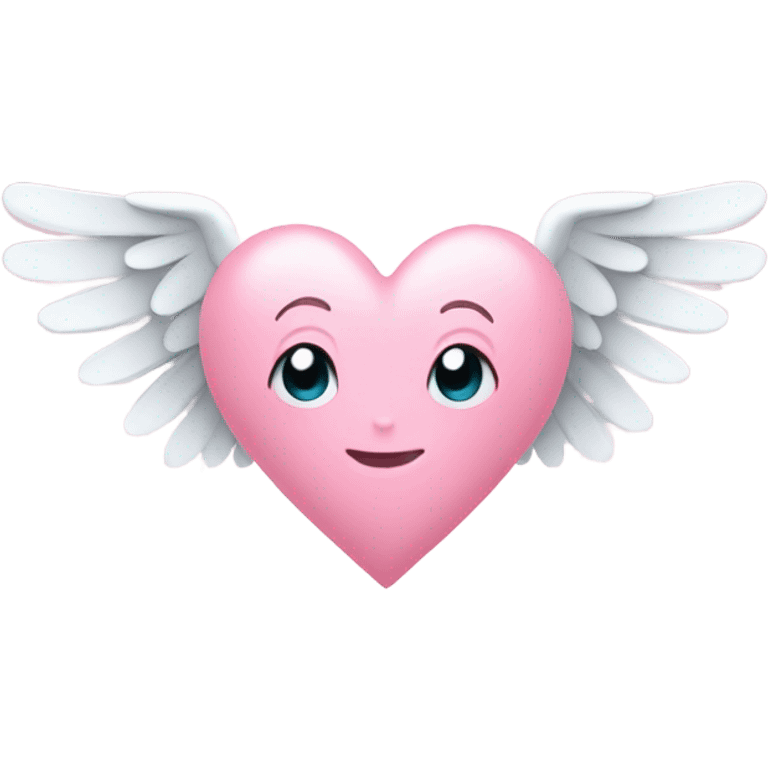 light pink heart with wings emoji