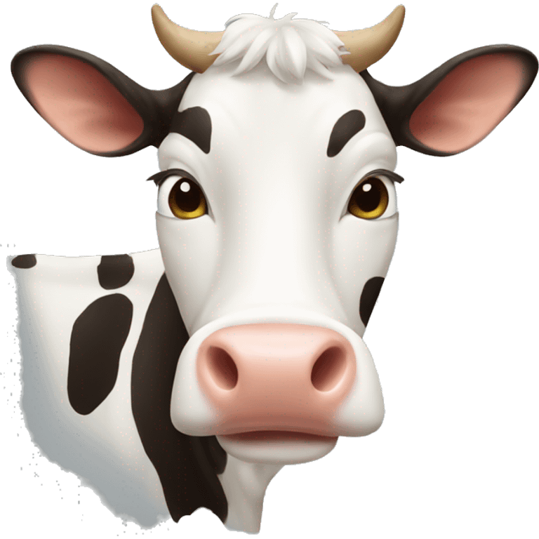 Simple Cow happy emoji