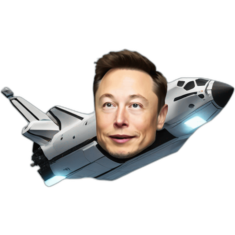 Elon musk flying in spacex emoji