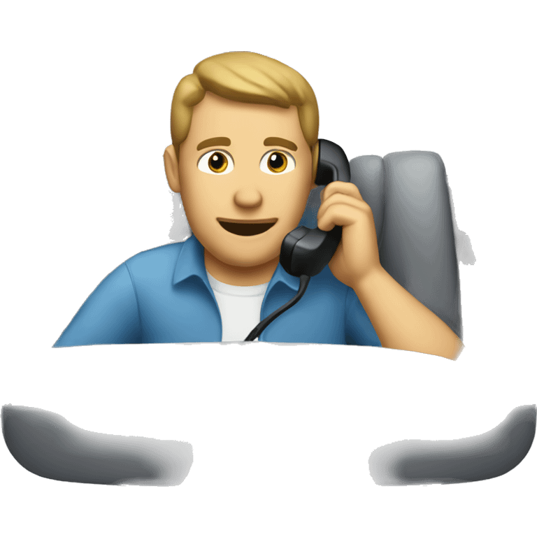 a text driver talking on the phone emoji