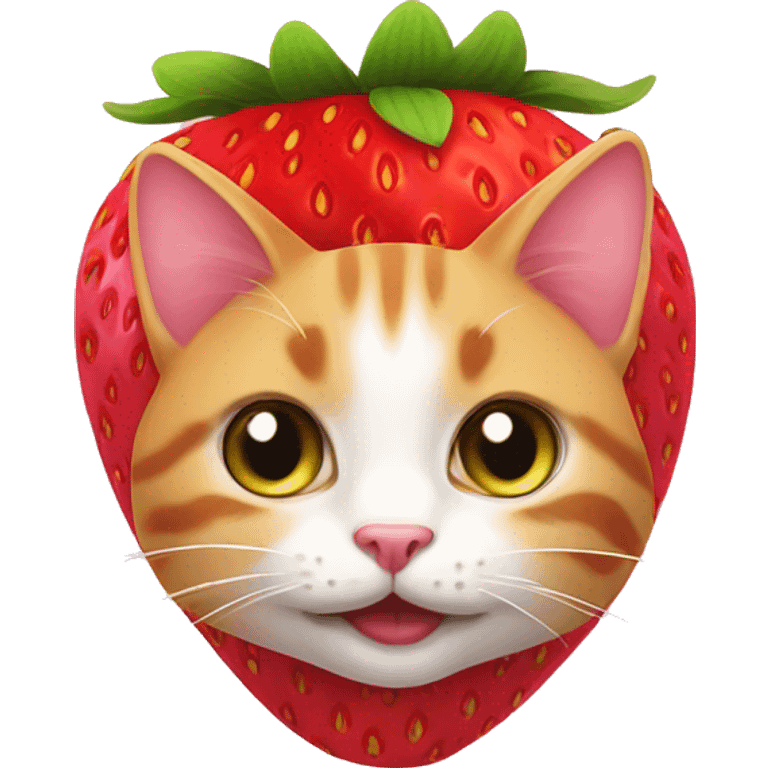 Strawberry cat emoji