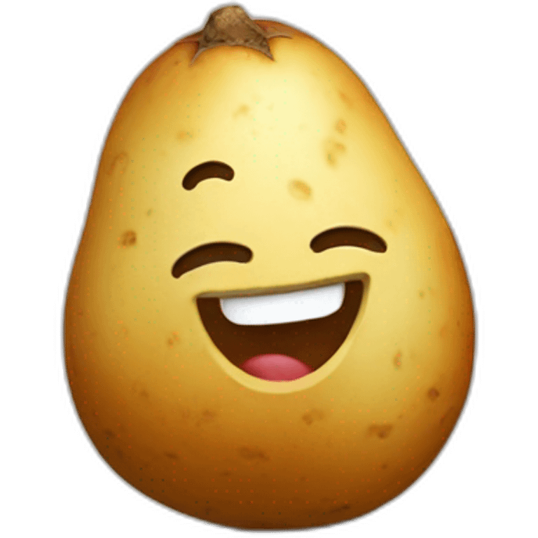 a laughing potato emoji