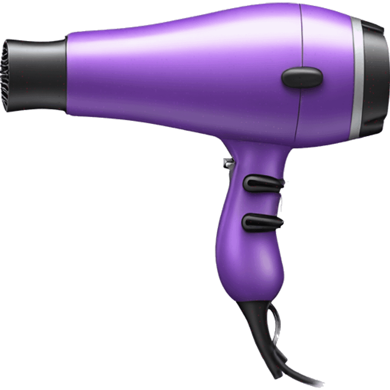 Realistic light purple hair dryer isolated  emoji