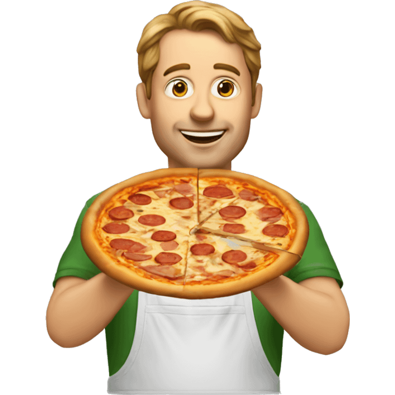 François holland qui mange une pizza  emoji