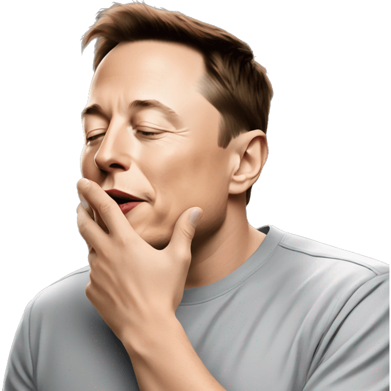 Elon Musk kissing Elon musk emoji