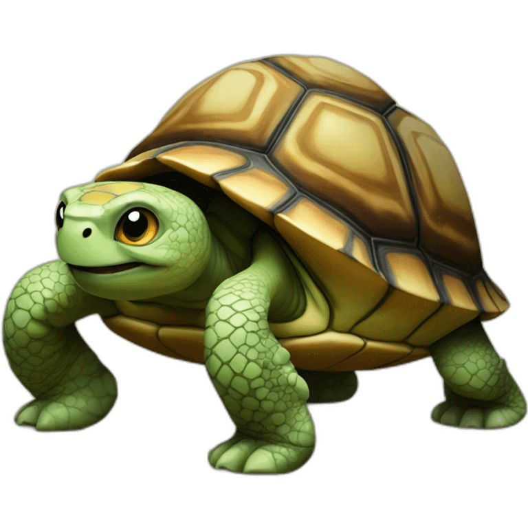 Chat sur une tortue emoji