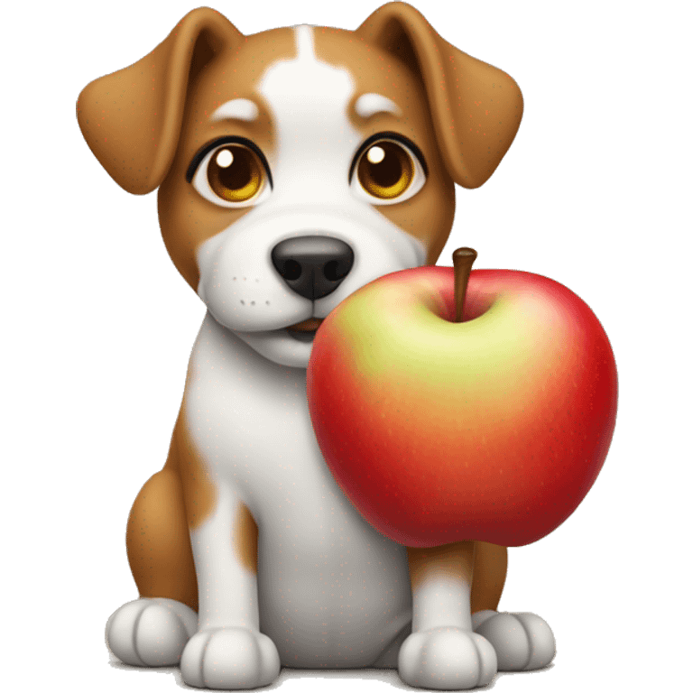 apple dog emoji