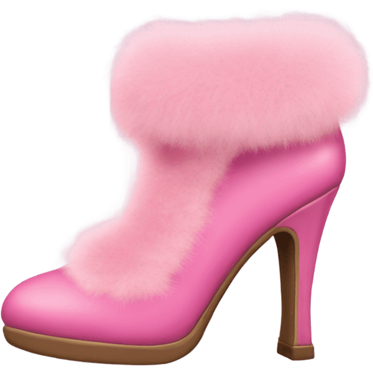 pink heels with fur trim emoji