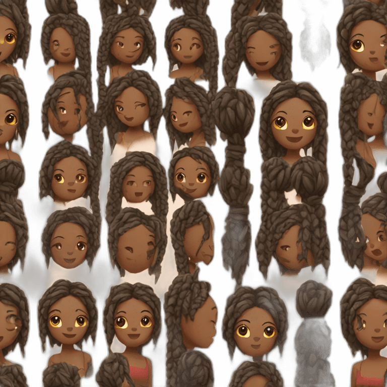 african woman with braids emoji