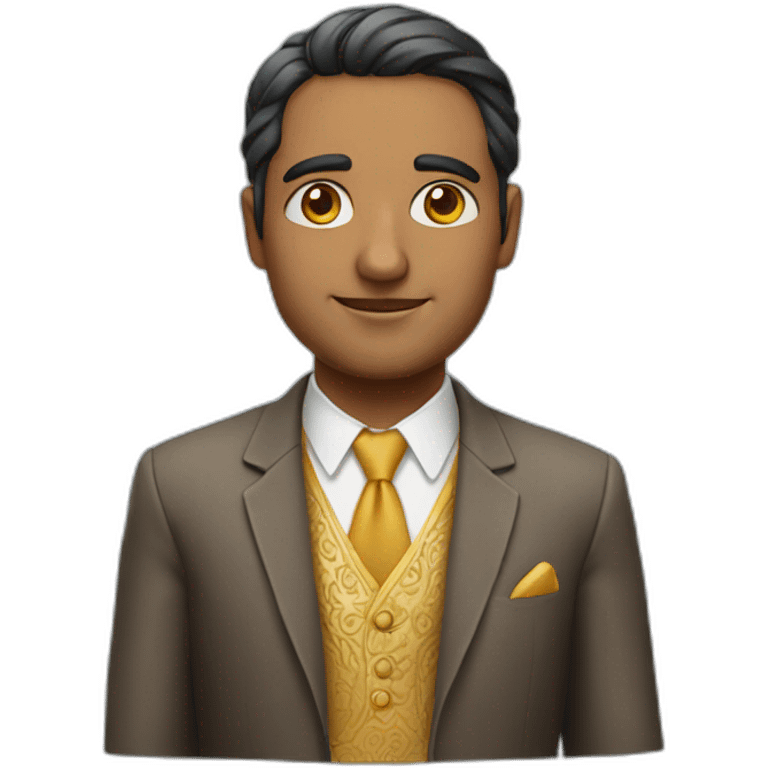 Indian man well dressed and very smart emoji