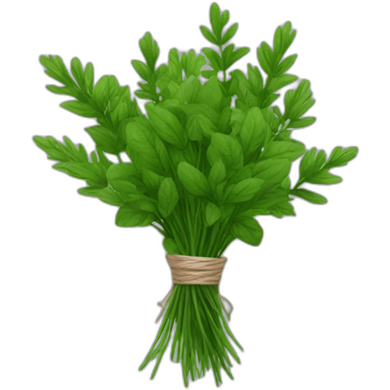 bouquet of green herbs emoji