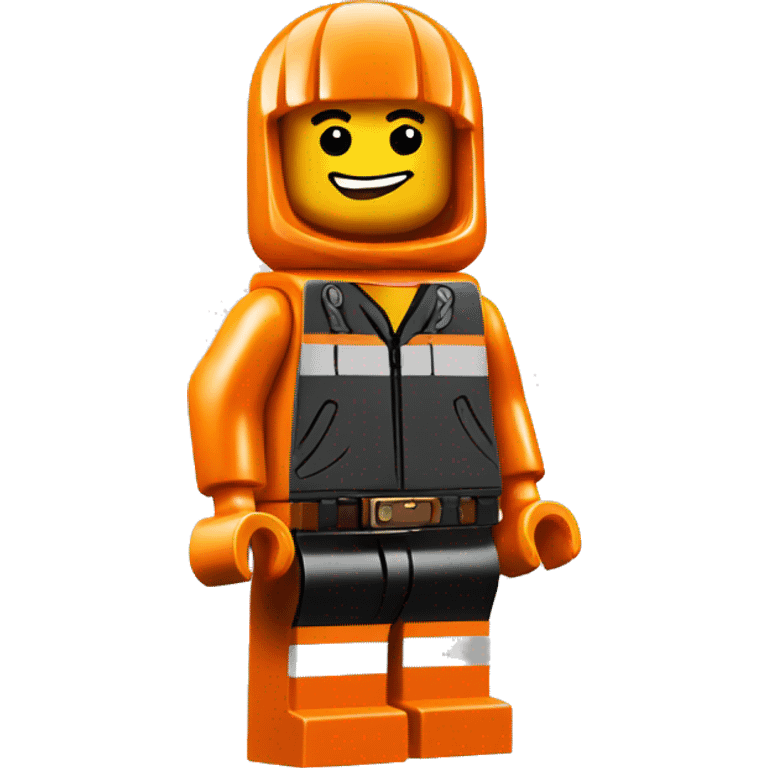 A orange icon of lego style emoji