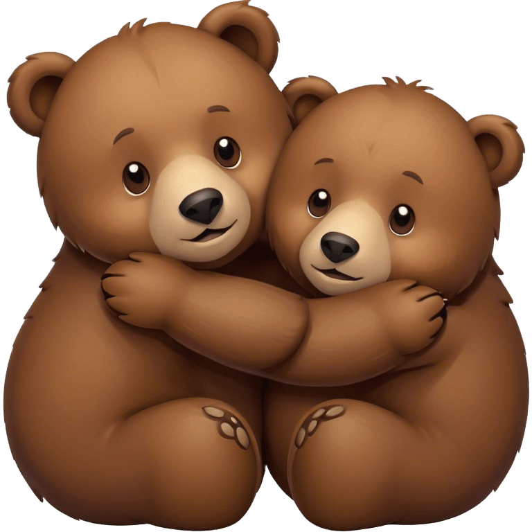 Two bears hugging emoji