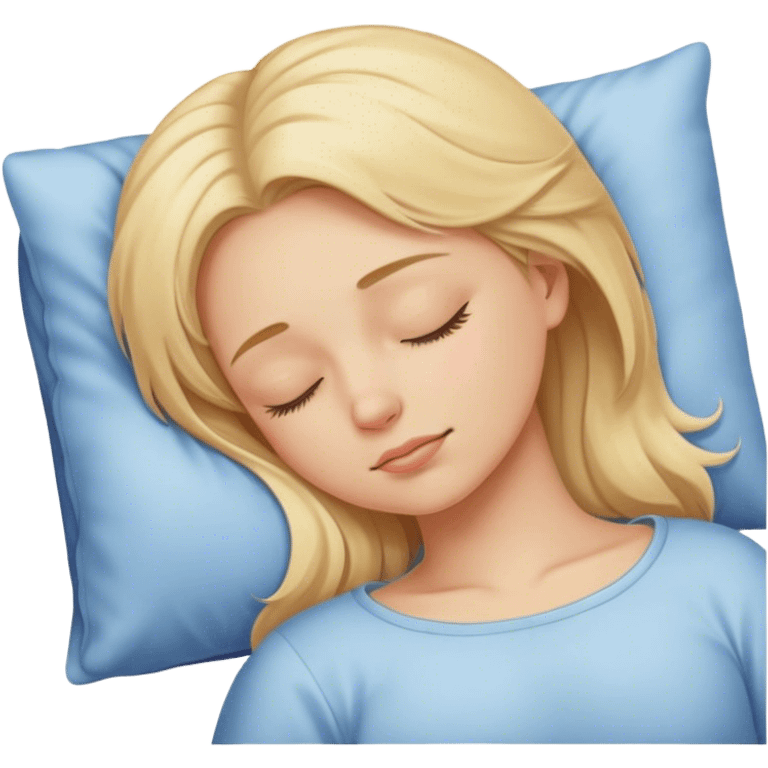 Blonde white girl sleeping emoji