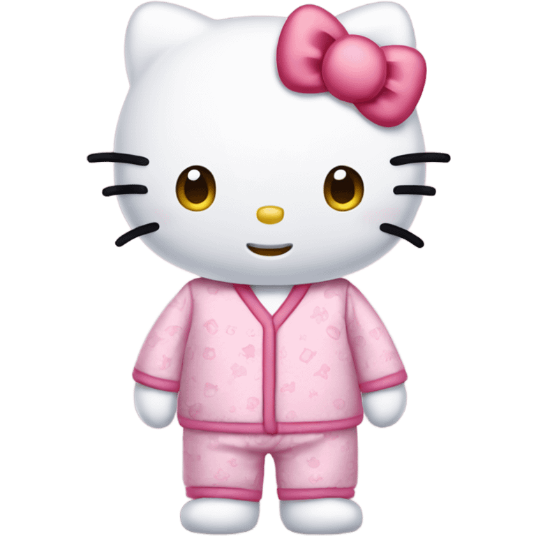 Hello kitty wearing pajamas  emoji