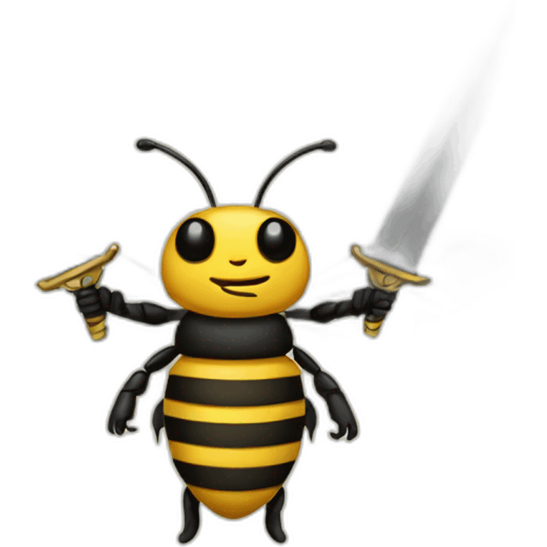 Bee with swords emoji