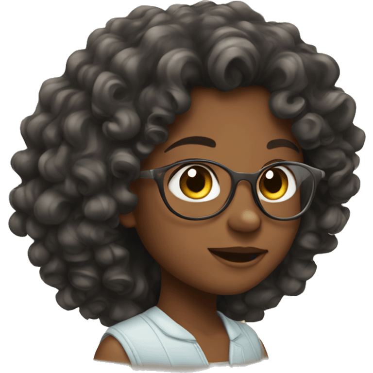 Girl with curly hair emoji