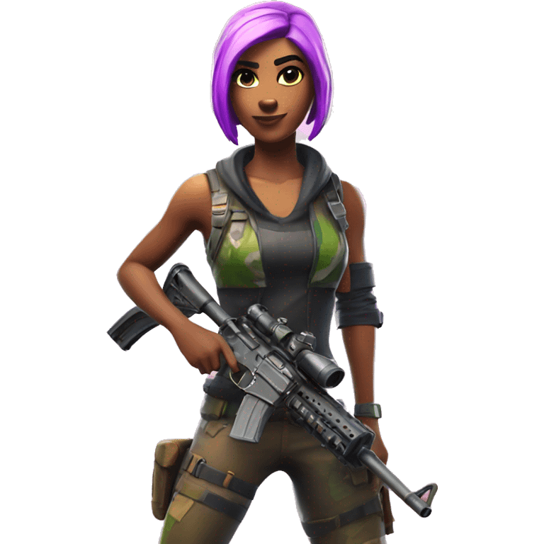 Fortnite Aura skin with sniper  emoji