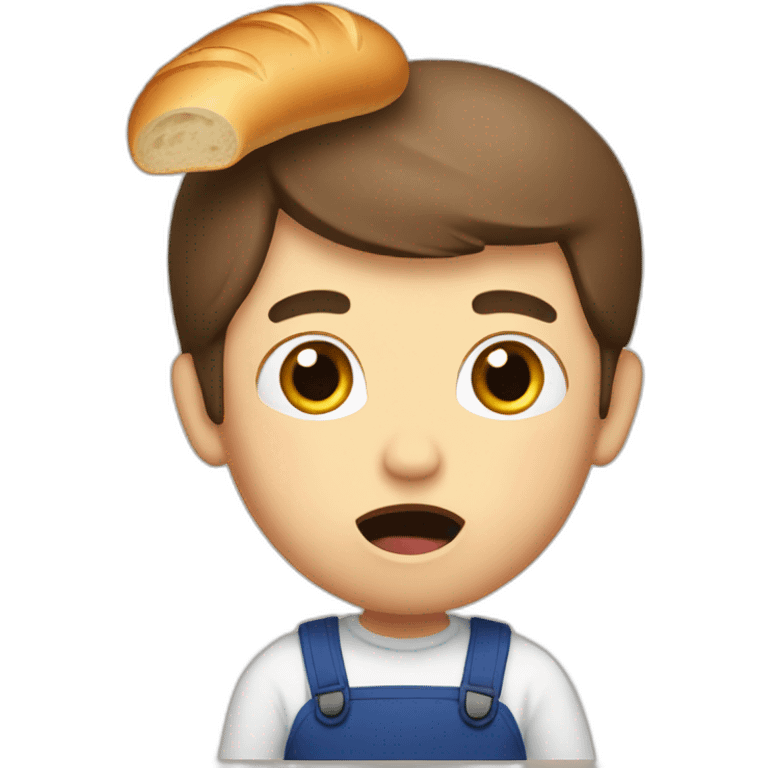 french bread shocked emoji