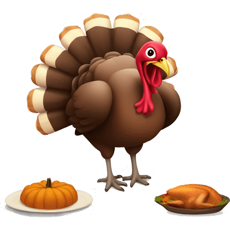 Turkey scared for Thanksgiving emoji