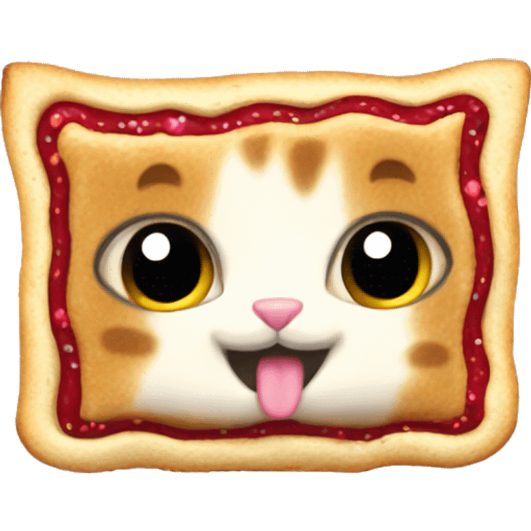 A cat with a poptart body emoji