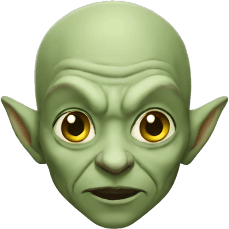 goblin gray, bald and pretty emoji