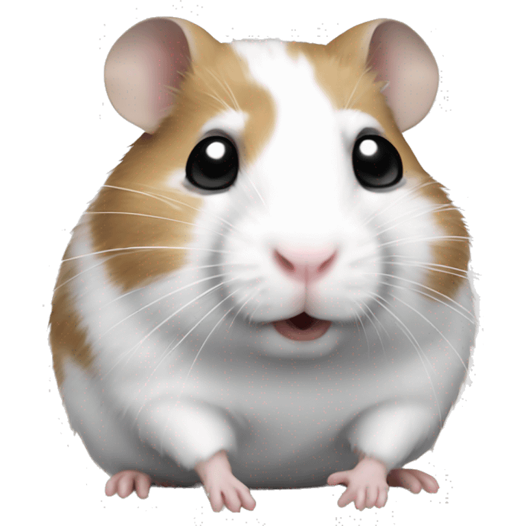 Hamster that is white with grey patches emoji