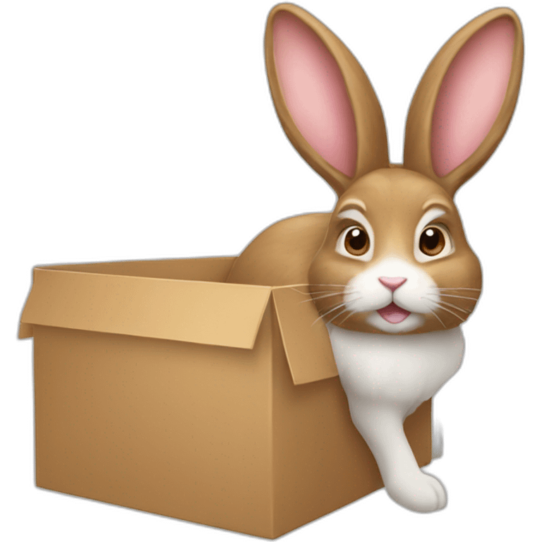 rabbit from gift box emoji