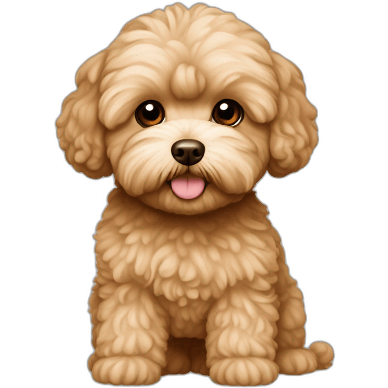 Beige maltipoo, brown teckle kannicheb emoji