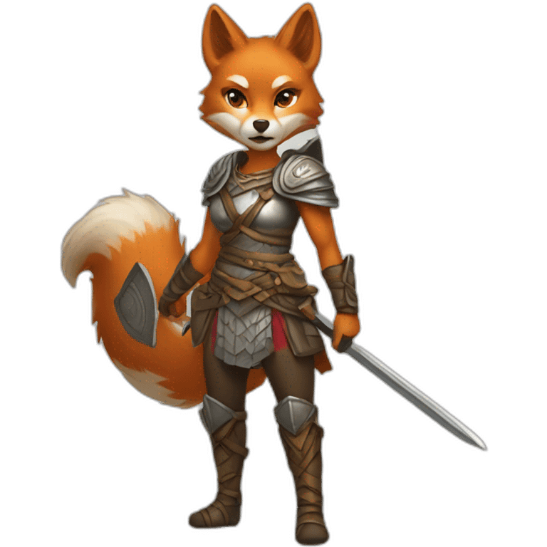 female warrior fox emoji