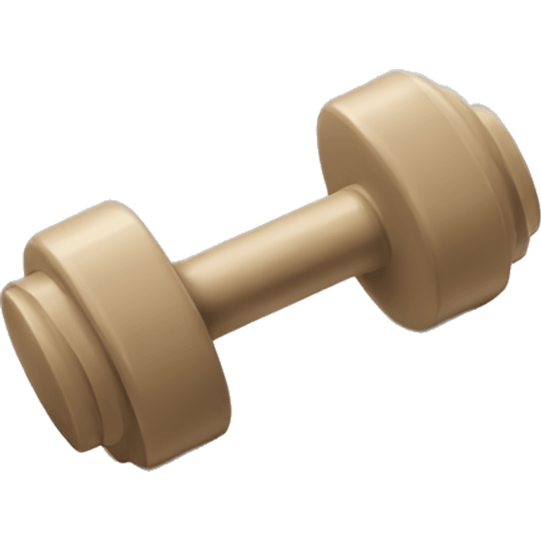 Beige dumbbell emoji