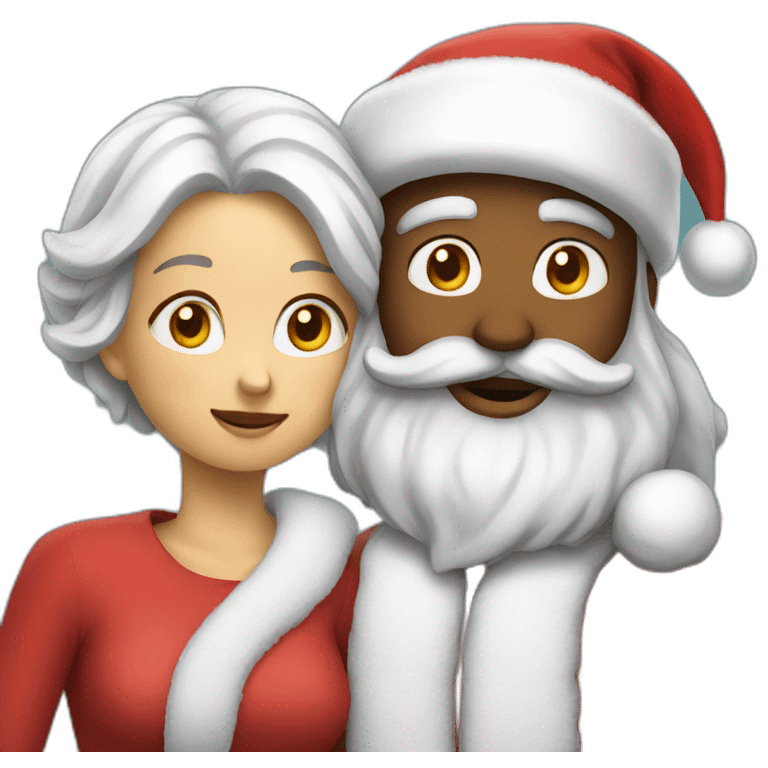 Man and woman Santa Claus  emoji