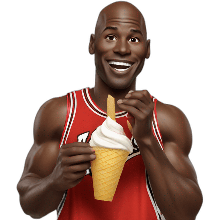 Michael Jordan comiendo helado emoji