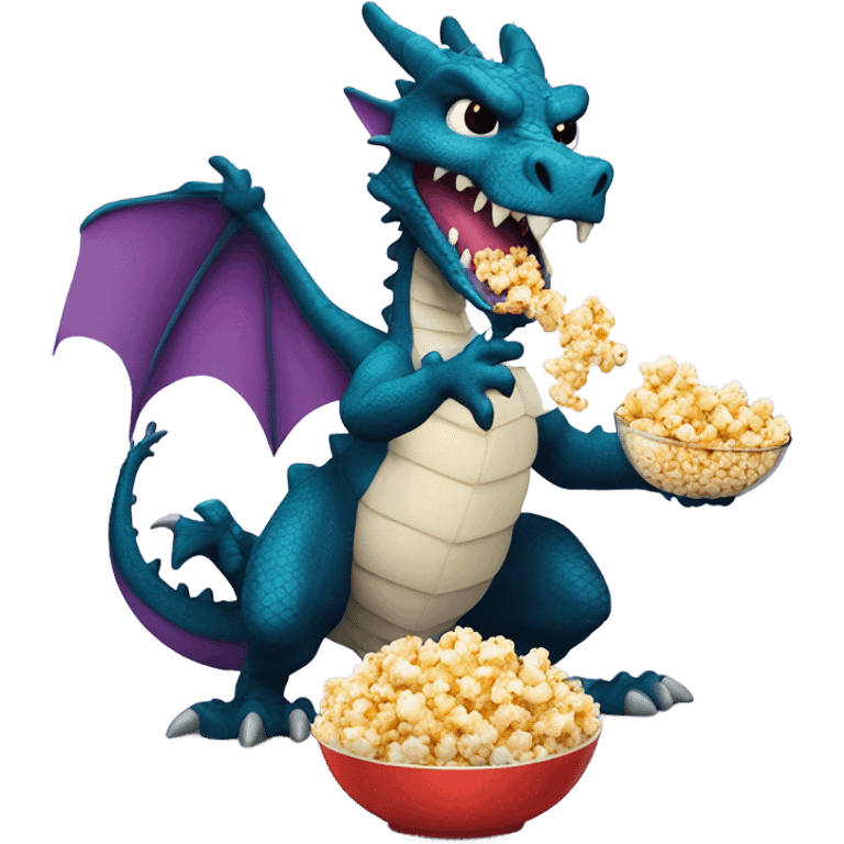 dragon eating popcorn emoji