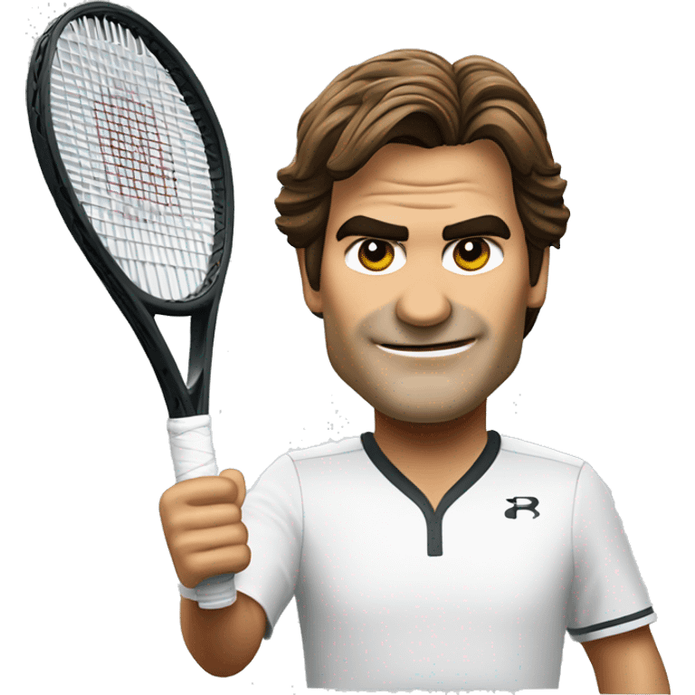 Rodger Federer with Tennis racquet emoji