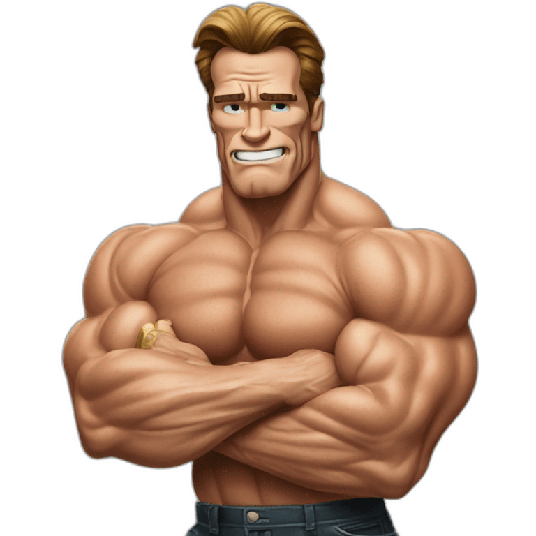 Arnold Schwarzenegger flexing emoji