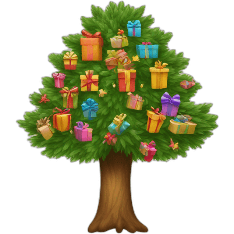 tree made of gifts emoji