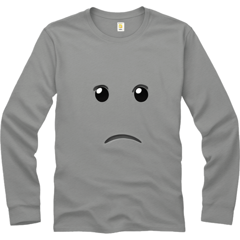 Melange gray long-sleeve t-shirt emoji