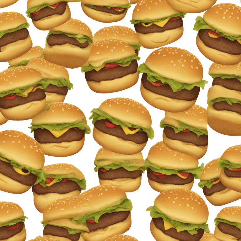 Smiling burger face emoji