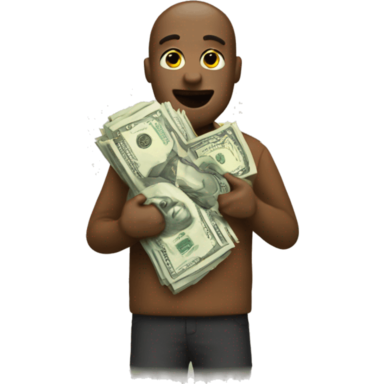 Money and hug emoji