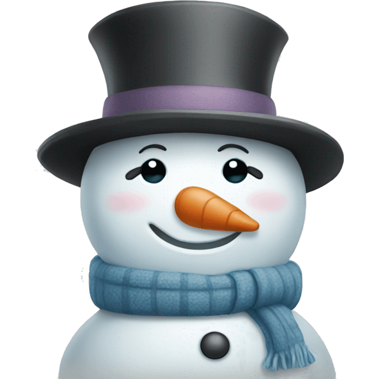 adorable snowman emoji