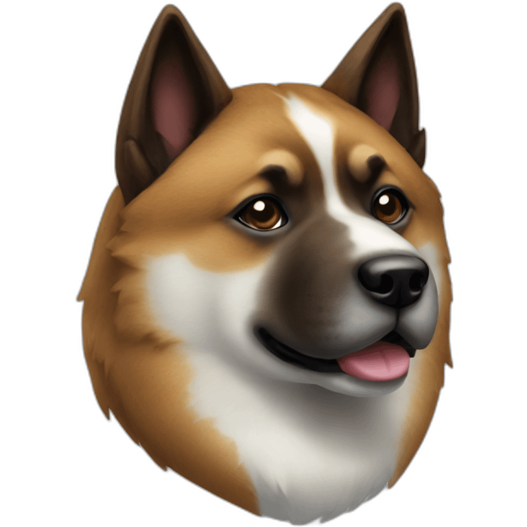 brindle akita inu dog emoji