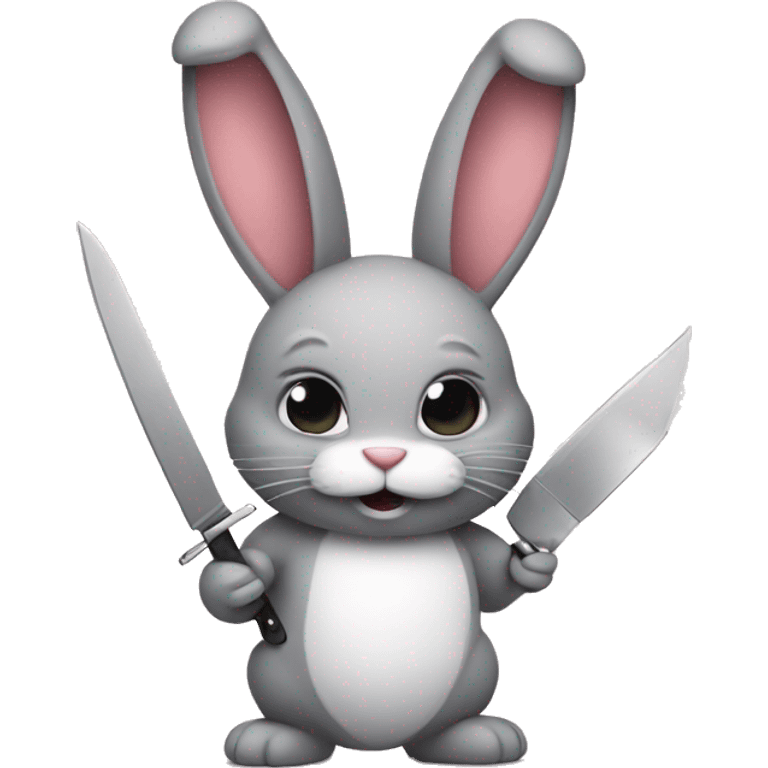 Bunny with a knife emoji