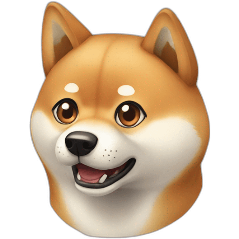 Cartoon Shiba Inu frightened emoji