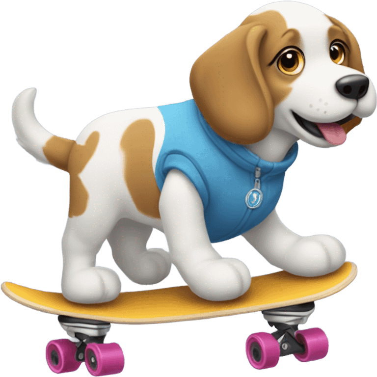 Un perro con patines  emoji