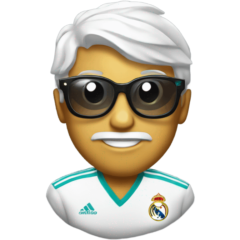 Escudo Real Madrid con gafas emoji