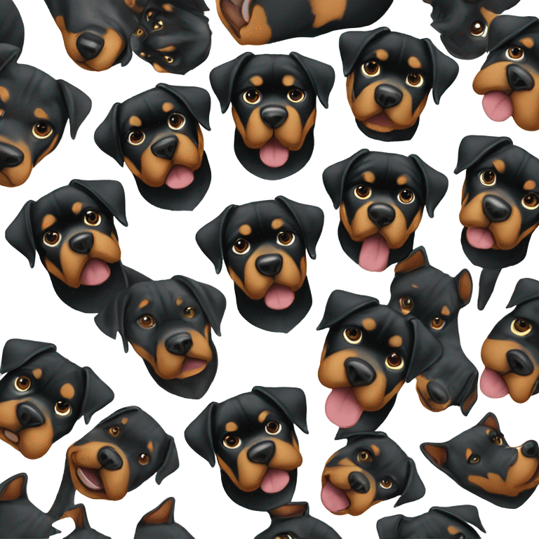 A herd of Rottweilers emoji