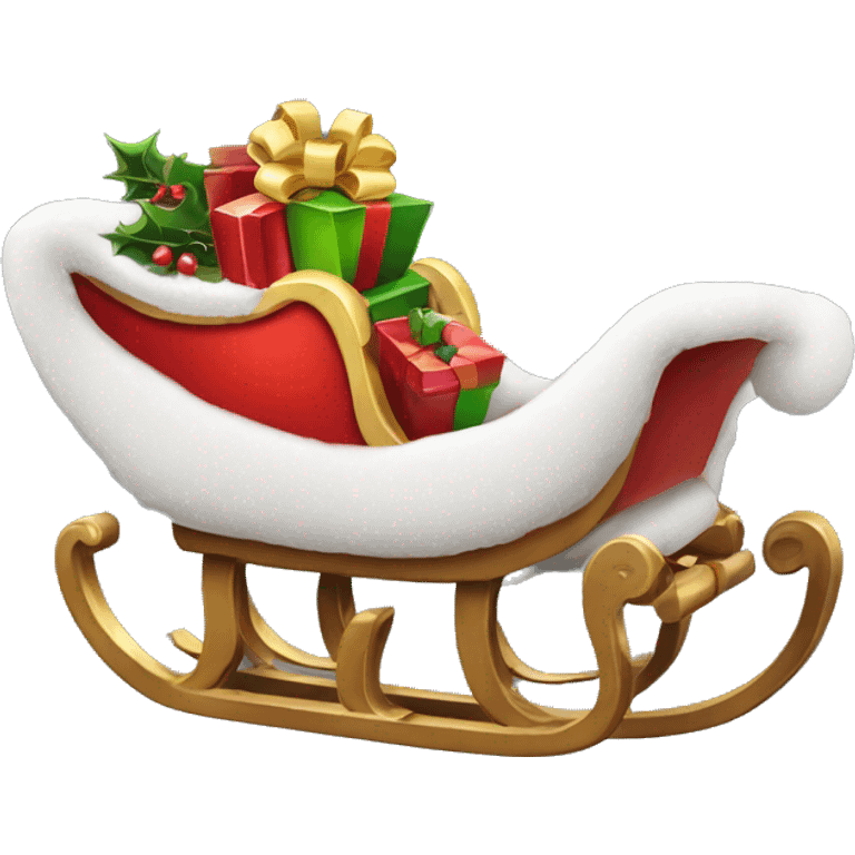 Coquette Christams sleigh emoji