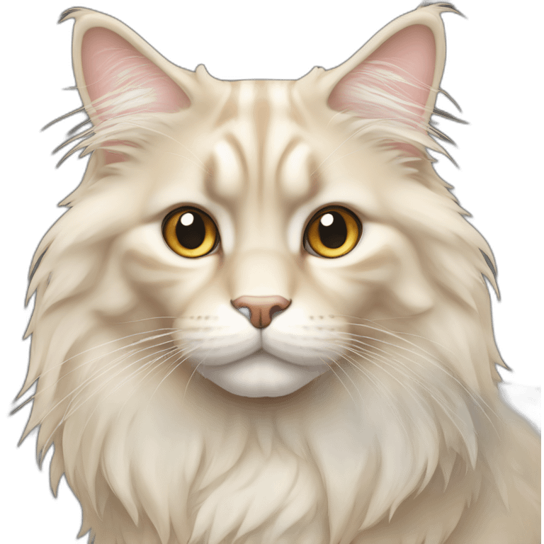 Cream main coon emoji