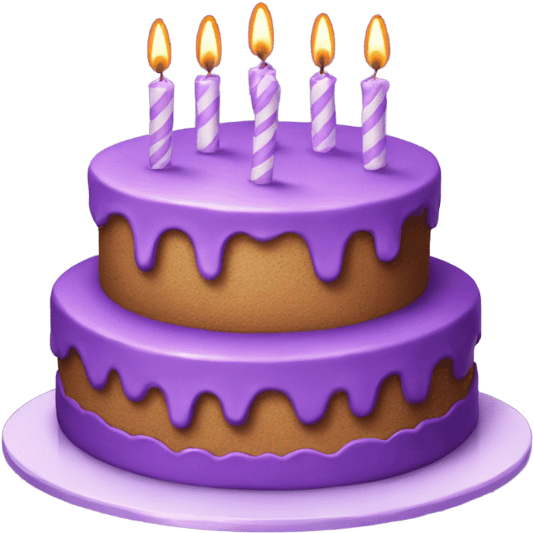 Purple birthday cake  emoji